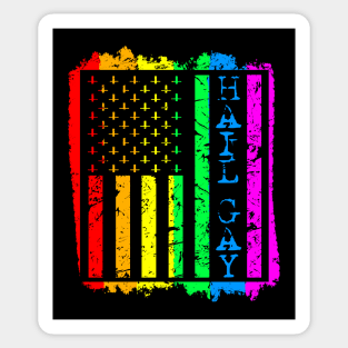 Hail Gay LGBT Satanic Flag Sticker